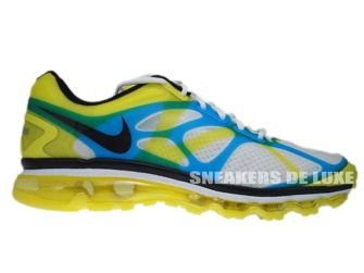 487982-107 Nike Air Max+ 2012 White/Black-Lemon Twist-Current Blue