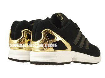 adidas zx flux in black and gold